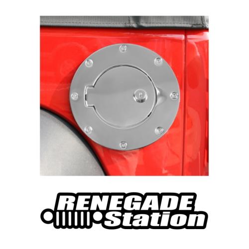 Jeep Wrangler TJ Tankblende Tankdeckel Tankklappe abschließbar Edelstahl 96-06