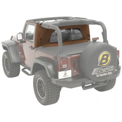 Jeep Wrangler TJ Windjammer Windschott Wrap Around Stil Braun Denim Bestop 96-02