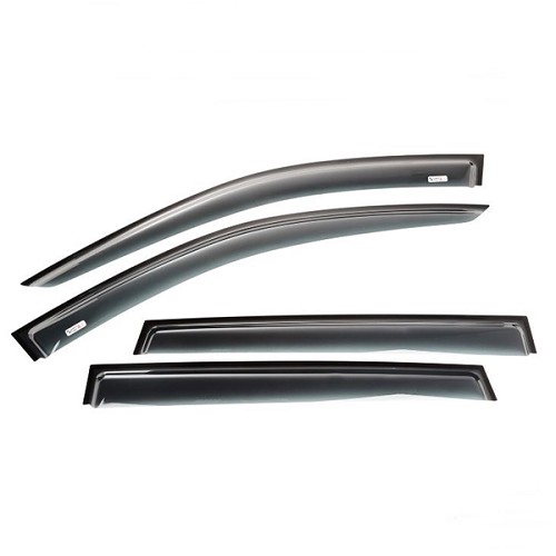 Jeep Cherokee KL Set Windabweiser 4teilig schwarz matt Fensterblenden 14-19