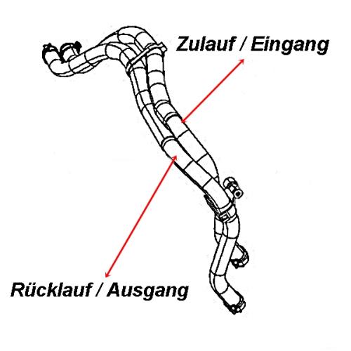 Jeep Commander XH XK 3,7 & 4,7 ltr. Heizungsschlauch HVAC Eingang Zulauf Gates Bj. 08-10
