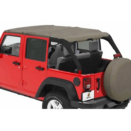 Jeep Wrangler JK 4türer Header Bikini Top Safari Style Khaki Diamond Bestop 07-09
