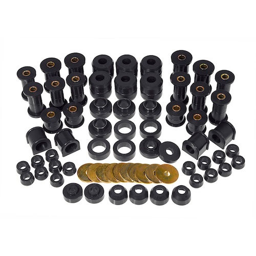 Jeep Wrangler YJ Karosseriebuchsen Fahrwerksbuchsen Komplettsatz schwarz Prothane 87-95