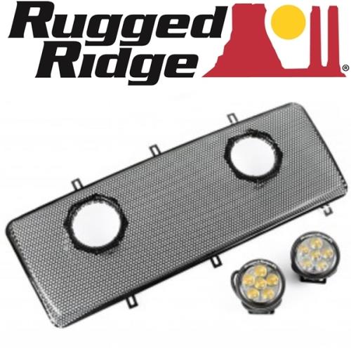Jeep Wrangler JK Einsatz Kühlergrill & 3,5" LED Leuchten für Spartan Kühlergrill 07-18