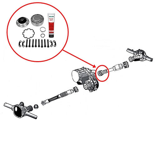 Jeep Wrangler JK Kardanwellengelenk Rep Set Gelenk für die hintere Kardanwelle vorderes Gelenk zum Getriebe 07-18