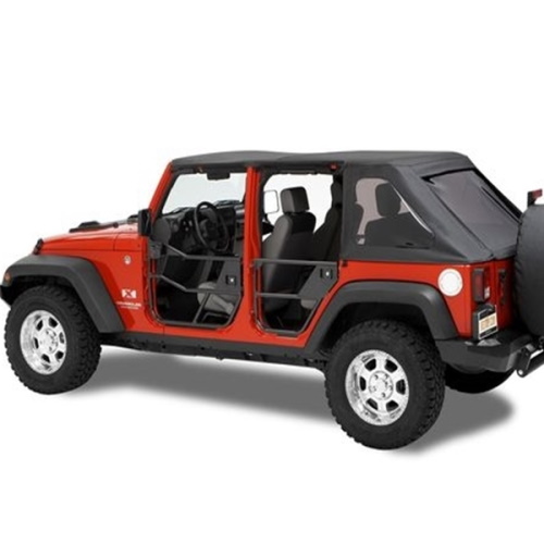 Jeep Wrangler JK 4türer Element Doors Türelement Halbtüren hinten HighRock 4x4 Satin Schwarz 07-18