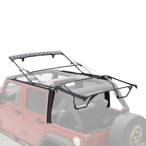 Jeep Wrangler JK 4-türer Supertop NX Klappverdeck getönte Scheiben Black Twill 3-lagig Bestop 07-18