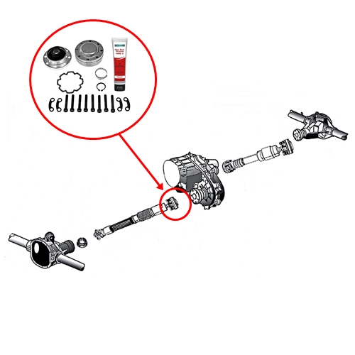 Jeep Wrangler JK Kardanwellengelenk Rep Set Gelenk für die vordere Kardanwelle hinteres Gelenk zum Getriebe 07-18