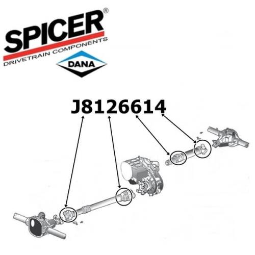 Jeep Cherokee XJ Kreuzgelenk Kardanwelle abschmierbar 82 x 27mm Spicer 84-01
