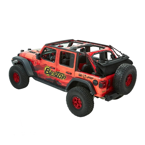 Jeep Wrangler JL 4türer Trektop Ultra Slantback Verdeck Softtop Black Twill Bestop 18-