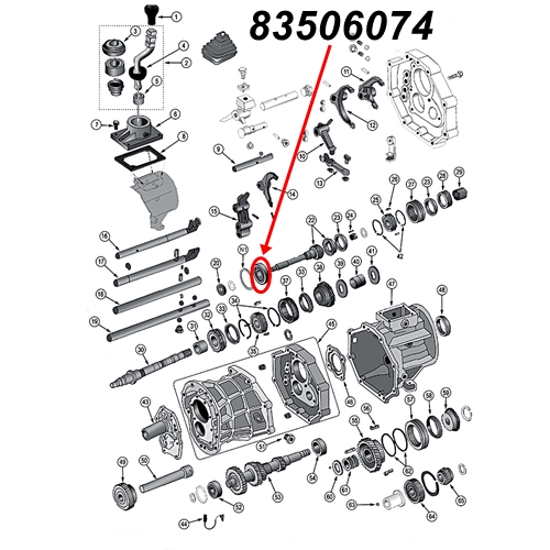 Jeep Cherokee XJ vorderes Lager der Eingangswelle AX15 Schaltgetriebe 88-99
