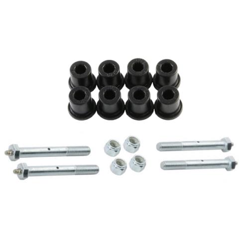 Jeep CJ Polyurethan Schäkelbuchsen Set schwarz abschmierbar für Federgehänge Blattfeder hinten Daystar 76-86