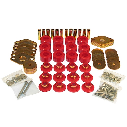 Jeep Wrangler JK 4türer Bodyauflage Karosserieauflage Set Auflage Gummis Karosserie Standard rot Prothane 07-18