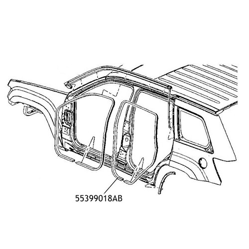 Jeep Grand Cherokee WH WK Türdichtung Türdichtgummi Türgummi