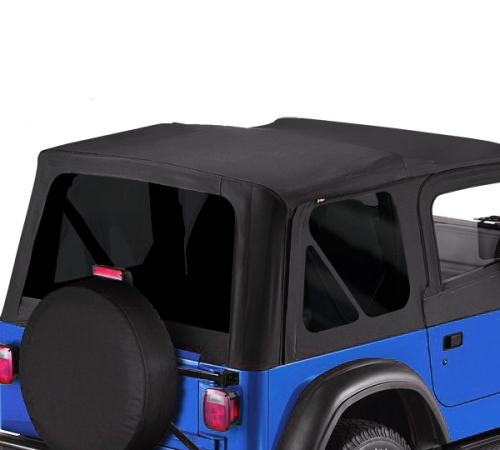 Jeep Wrangler TJ Set Satz Scheiben getönt für Verdeck Supertop Black Diamond 03-06