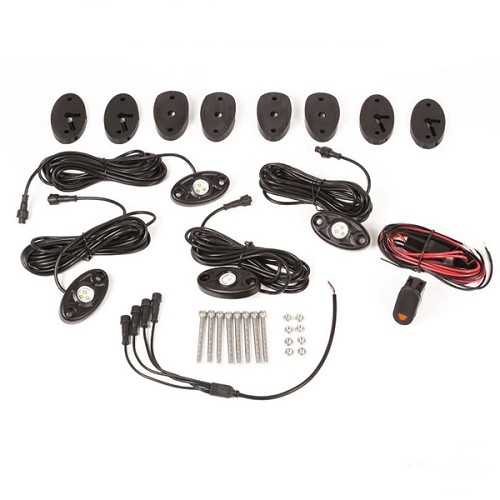 Jeep Wrangler JK 4er LED Licht Bodenbeleuchtung Komplettsatz mit Kabel 07-18