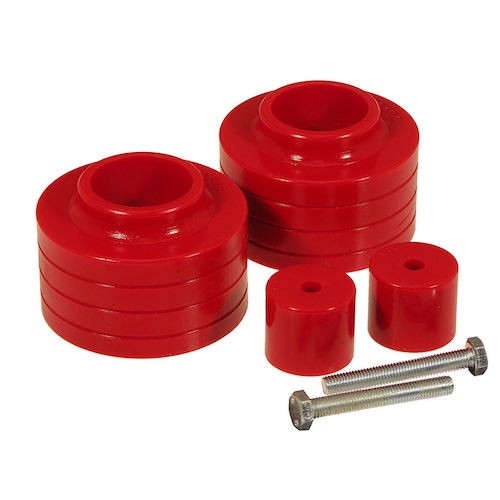 Jeep Wrangler TJ +1,5" Polyurethan Spacer Federteller Set vorne rot Prothane 96-06