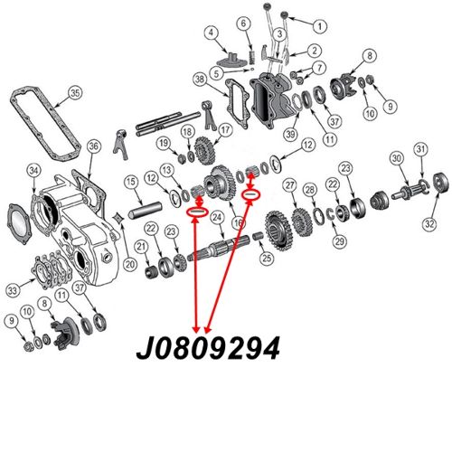 Jeep Willys M38A1 eine Nadel für Nadellager der Zwischenwelle 1-1/4" Dana 18 Verteilergetriebe 52-66