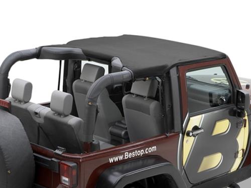 Jeep Wrangler JK 2türer Header Bikini Top Targa Style Black Diamond Bestop 10-18