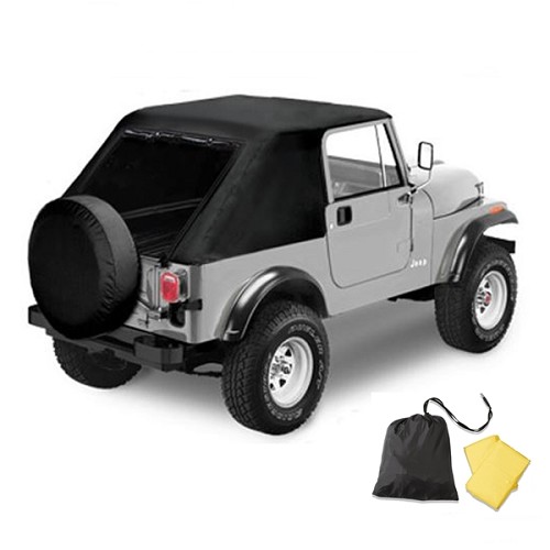 Jeep Wrangler YJ Emergency Top Notfall Softtop Cover Pavement Ends 87-91