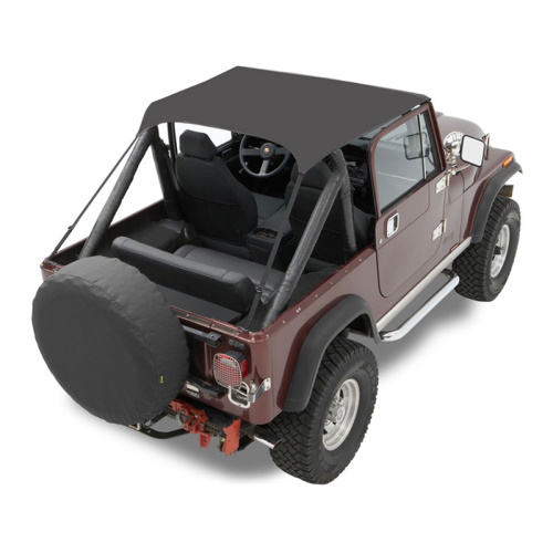 Jeep CJ5 CJ6 M38 Bikini Top Traditional schwarz Crush Kunstleder Bestop 55-75