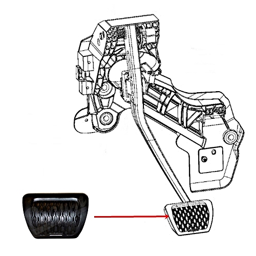 Jeep Wrangler JL Bremspedal Gummi Pedalgummi Automatikgetriebe Bj. 18-
