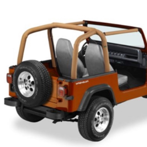 Jeep Wrangler YJ Überrollbügel Polster Überrollbügelpolster Braun Denim Bestop 92-95