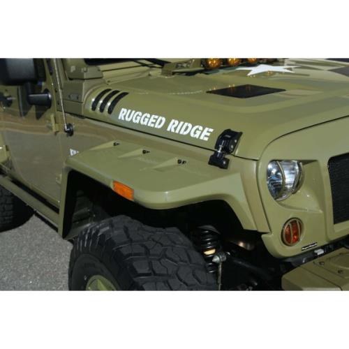 Jeep Wrangler JK Set Hurricane EU Kotflügelverbreiterungen glatt Rugged Ridge 07-18
