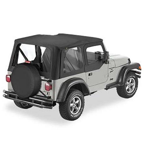 Jeep Wrangler TJ Verdeck Ersatz Verdeckhülle inkl. Aufsteckfenster Black Denim Bestop 96-02