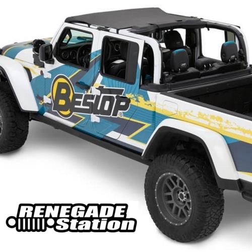 Jeep Gladiator JT Header Bikini Top Targa Style Black Diamond Bestop 19-