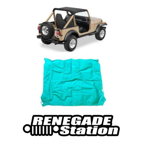 Jeep Wrangler YJ Bikini Top Strapless Style Mint Denim Bestop 87-91