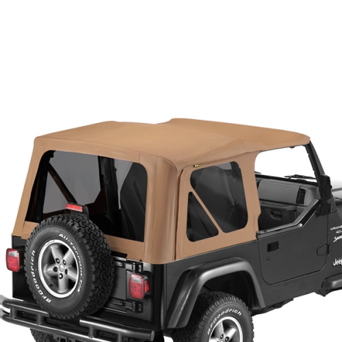 Jeep Wrangler TJ Verdeck Ersatz Verdeckhülle mit getönten Scheiben für Original Verdeck Braun Sailclorh Bestop 96-02