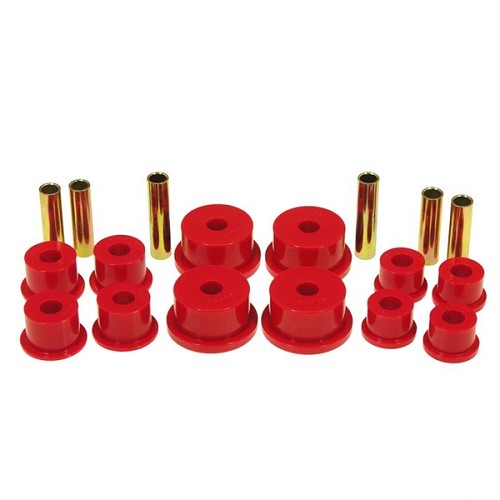 Jeep Cherokee XJ Polyurethan Blattfederbuchsen Federbuchsen Schäkelbuchsen Set Blattfedern hinten rot Prothane 84-01