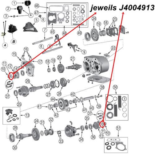 Jeep CJ eine Unterlegscheibe für Mutter vom Kardanflansch Dana 300 Verteilergetriebe Spicer 80-86