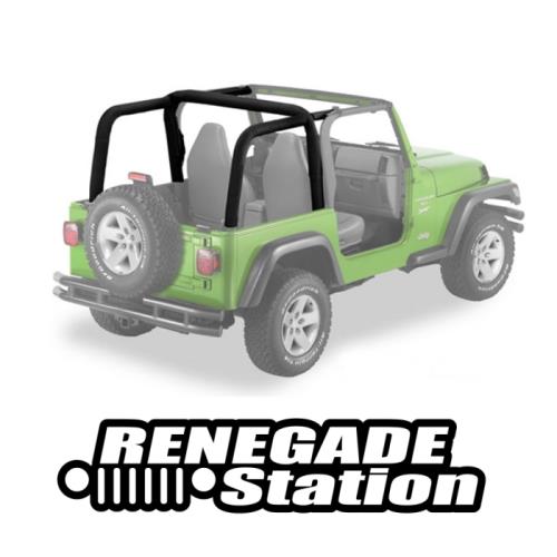 Jeep Wrangler TJ Überrollbügel Polster Bezug Black Denim Bestop 96-02