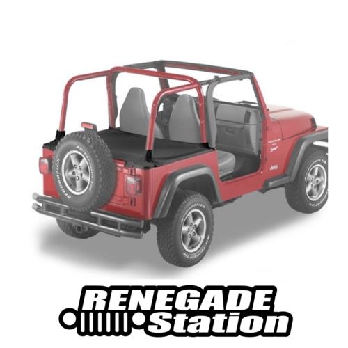 Jeep Wrangler TJ Duster Abdeckung Laderaum für zurückgeklapptes Supertop Gestänge Black Denim Bestop 96-02