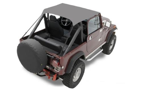 Jeep CJ Bikini Top Traditional Style Charcoal Denim Bestop 76-86