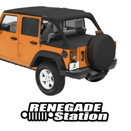 Jeep Wrangler JK 4türer Header Bikini Top Safari Style Black Diamond Bestop 10-18