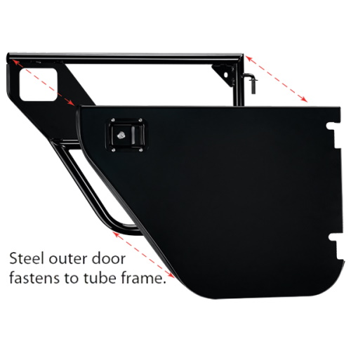 Jeep Wrangler JK Unlimited Verkleidung Türblatt Set hinten für Element Halbtüren Türrahmen 07-18
