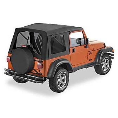 Jeep Wrangler TJ Classic Squareback Softtop Supertop Verdeck schwarz Denim getönte Scheiben Bestop 97-02