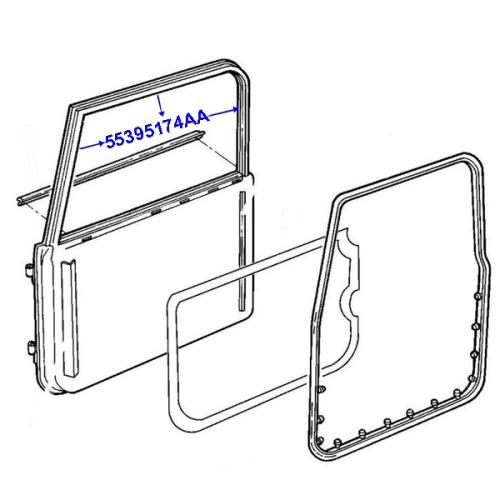 Jeep Wrangler TJ 2er Set Fensterführung Dichtung Glasführungsgummi Tür links & rechts Vollstahltür 96-06