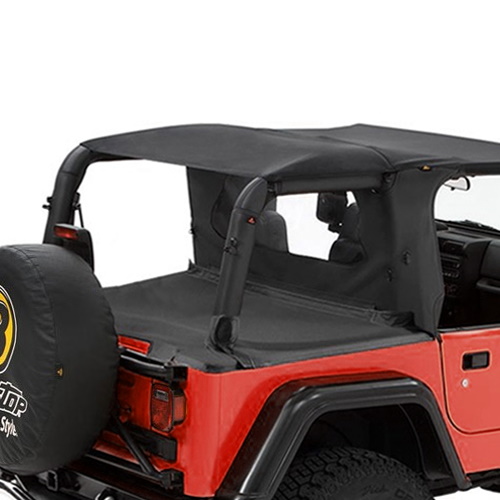 Jeep Wrangler TJ Windjammer Windschott Wrap Around Stil Black Diamond Bestop 03-06