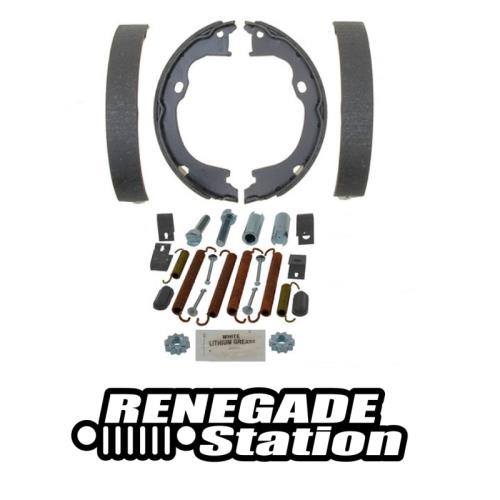 Jeep Wrangler JK Bremsbacken Bremsbeläge Handbremse mit Federnsatz inkl. Nachsteller Raybestos 07-18