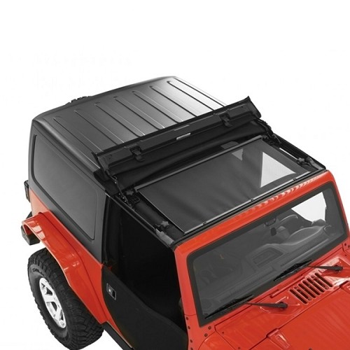 Jeep Wrangler JK auziehbarer Sonnenschutz Rollo Bikini Top für Hardtop Mesh Bestop 07-18