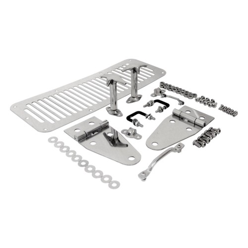 Jeep CJ Wrangler YJ Motorhauben Set Edelstahl 76-95