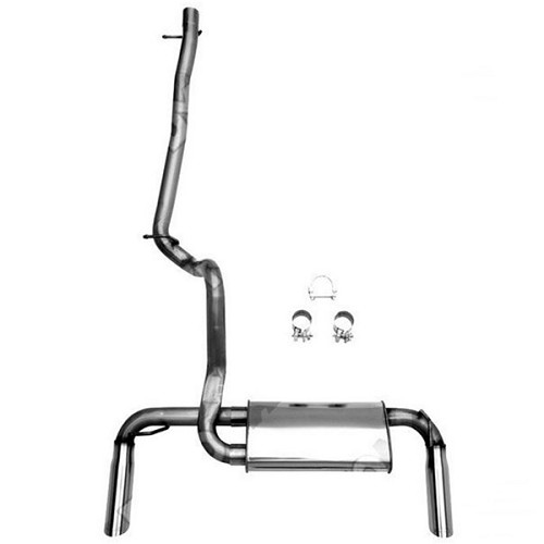 Jeep Wrangler JK 3,8 ltr. 4türer Edelstahl Auspufftopf Ultra Flo™ Schalldämpfer mit Doppel Endrohr Dynomax 07-11