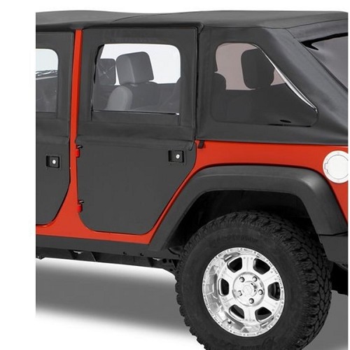 Jeep Wrangler JK 4-türer Unlimited Set teilbare Türen hinten Black Twill Textil 3-lagig Bestop 07-18