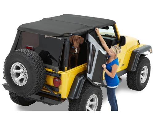 Jeep Wrangler TJ Trektop NX Verdeck Top getönte Scheiben schwarz Denim 96-06