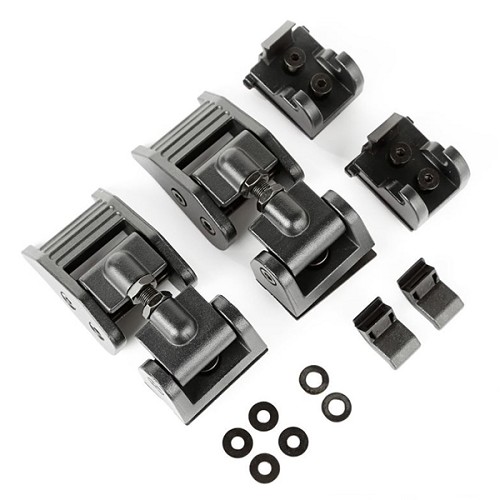 Jeep Wrangler JL & Jeep Gladiator JT Haubenhalter Set Haubenhaken schwarz Matt Aluminium verstellbar 18-
