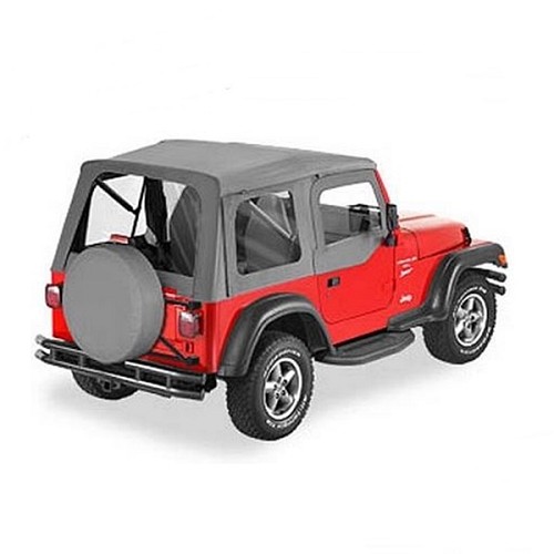 Jeep Wrangler TJ Supertop Softtop Verdeck inkl. Aufsteckfenster Grau Denim Bestop 96-06