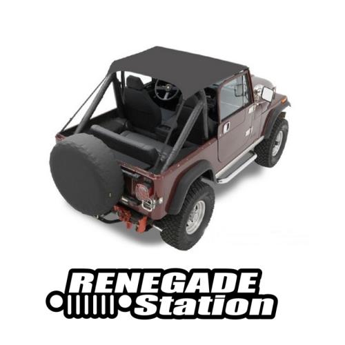 Jeep CJ CJ7 CJ8 Bikini Top Traditional Style Black Crush Bestop 76-86
